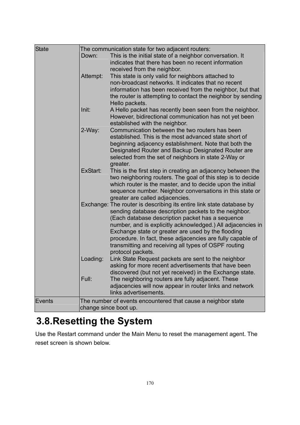 Resetting the system | LevelOne GSW-2600TXM User Manual | Page 170 / 200