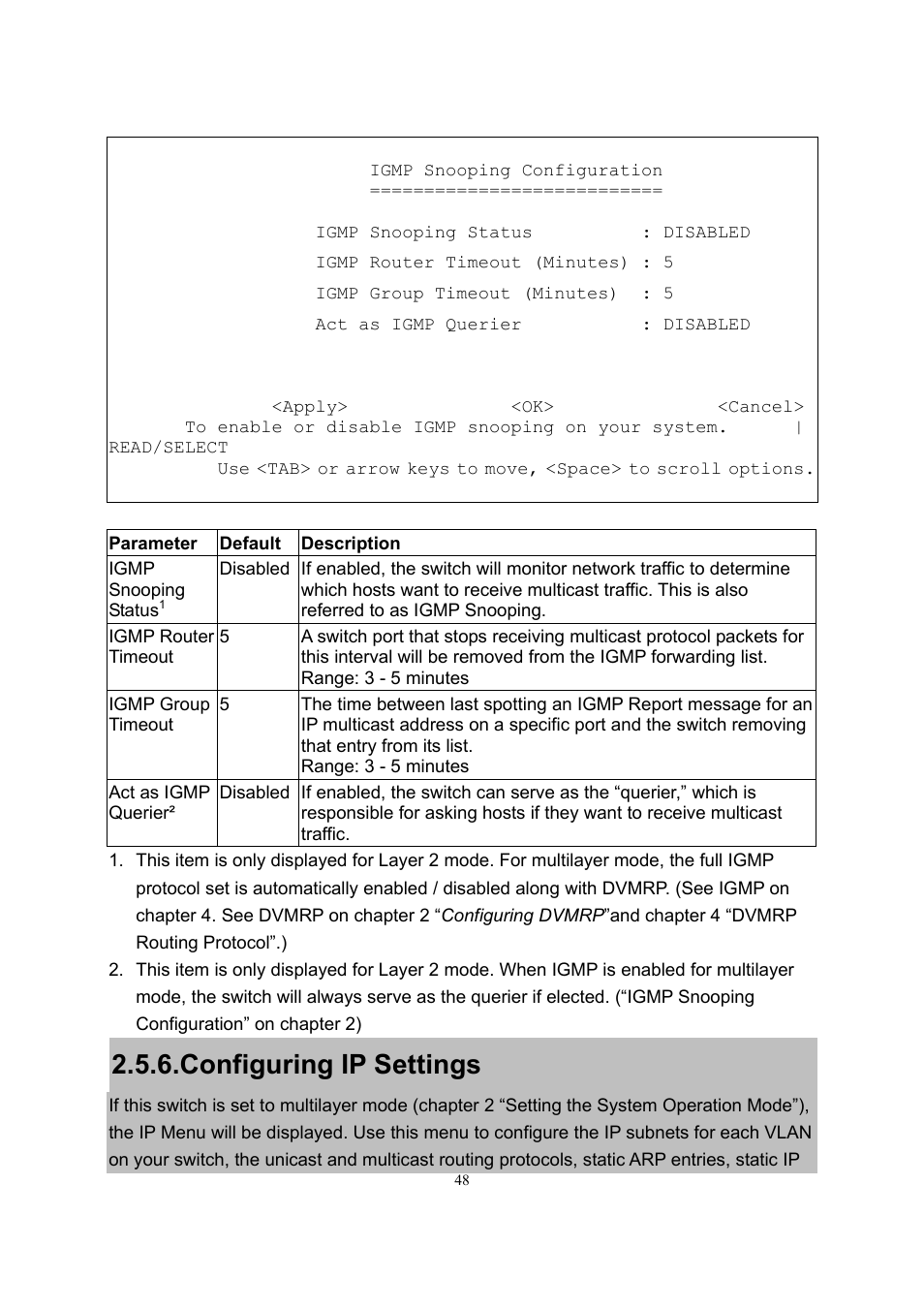 Configuring ip settings | LevelOne GSW-2600TXM User Manual | Page 48 / 200