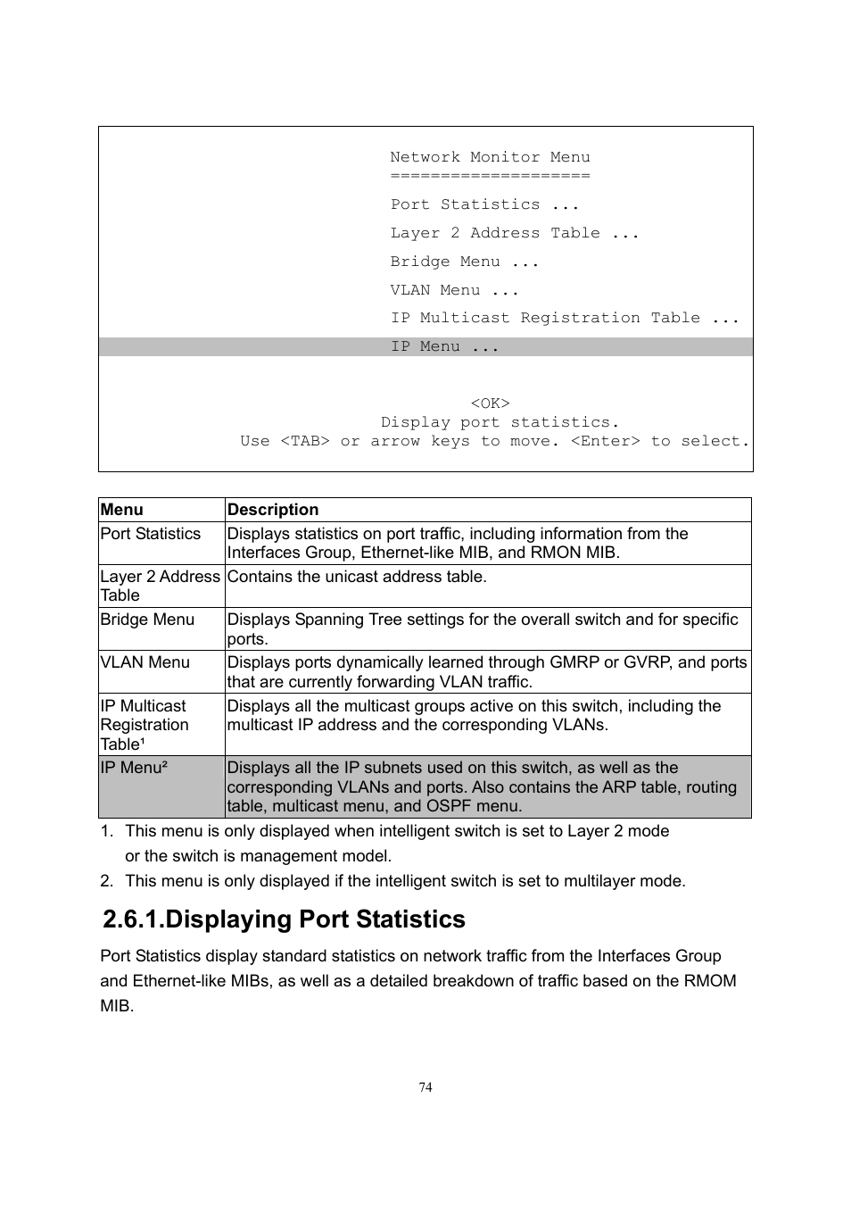 Displaying port statistics | LevelOne GSW-2600TXM User Manual | Page 74 / 200