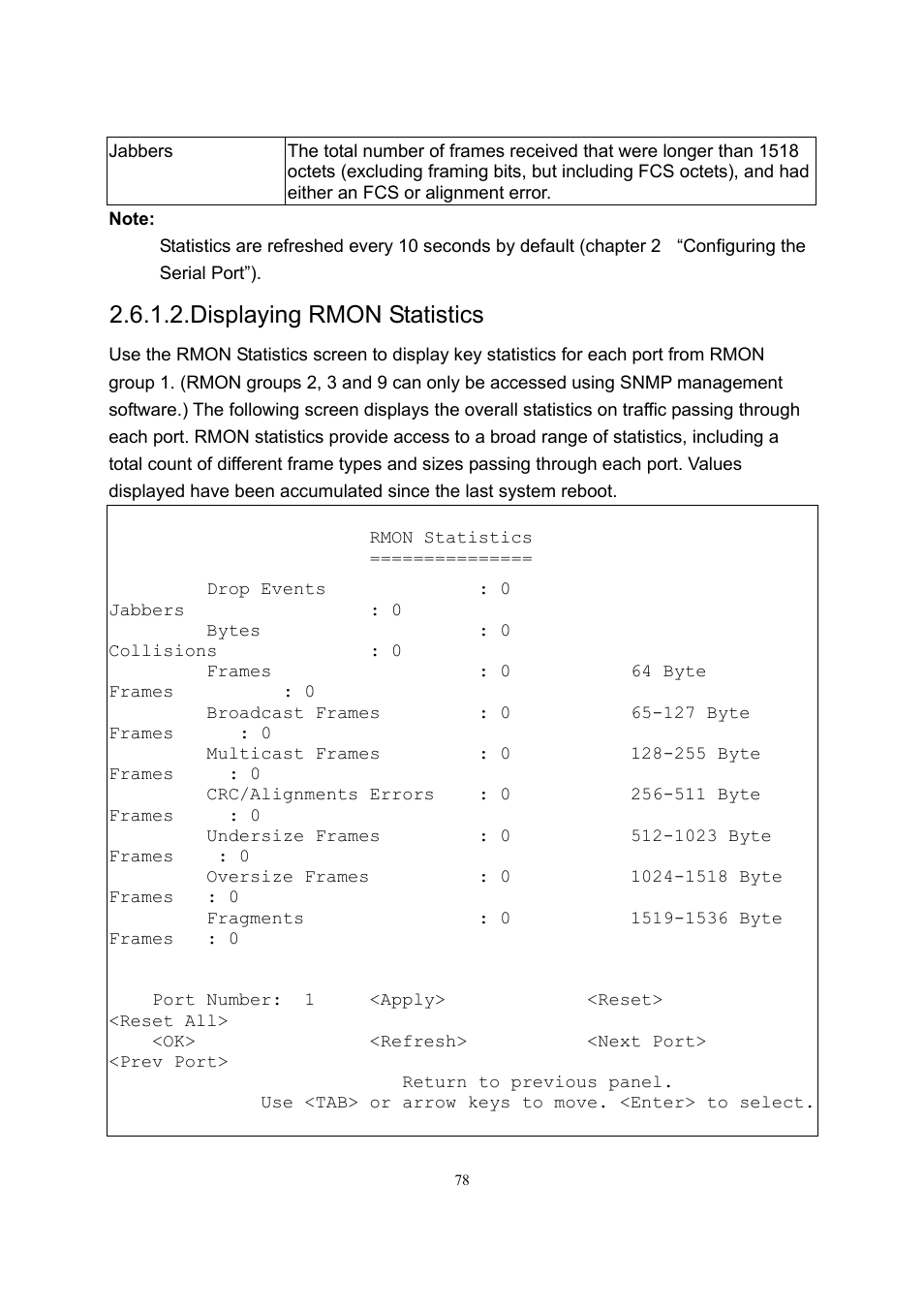 Displaying rmon statistics | LevelOne GSW-2600TXM User Manual | Page 78 / 200