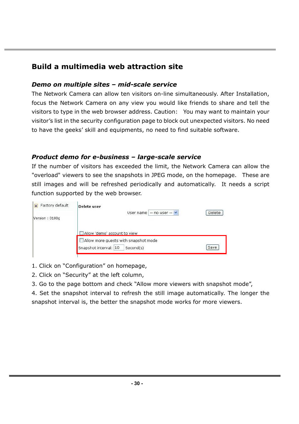 Build a multimedia web attraction site | LevelOne FCS-1030 User Manual | Page 38 / 73