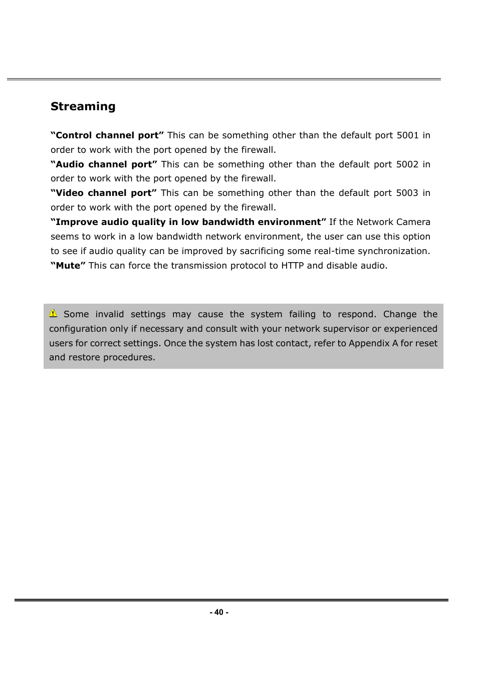 Streaming | LevelOne FCS-1030 User Manual | Page 48 / 73