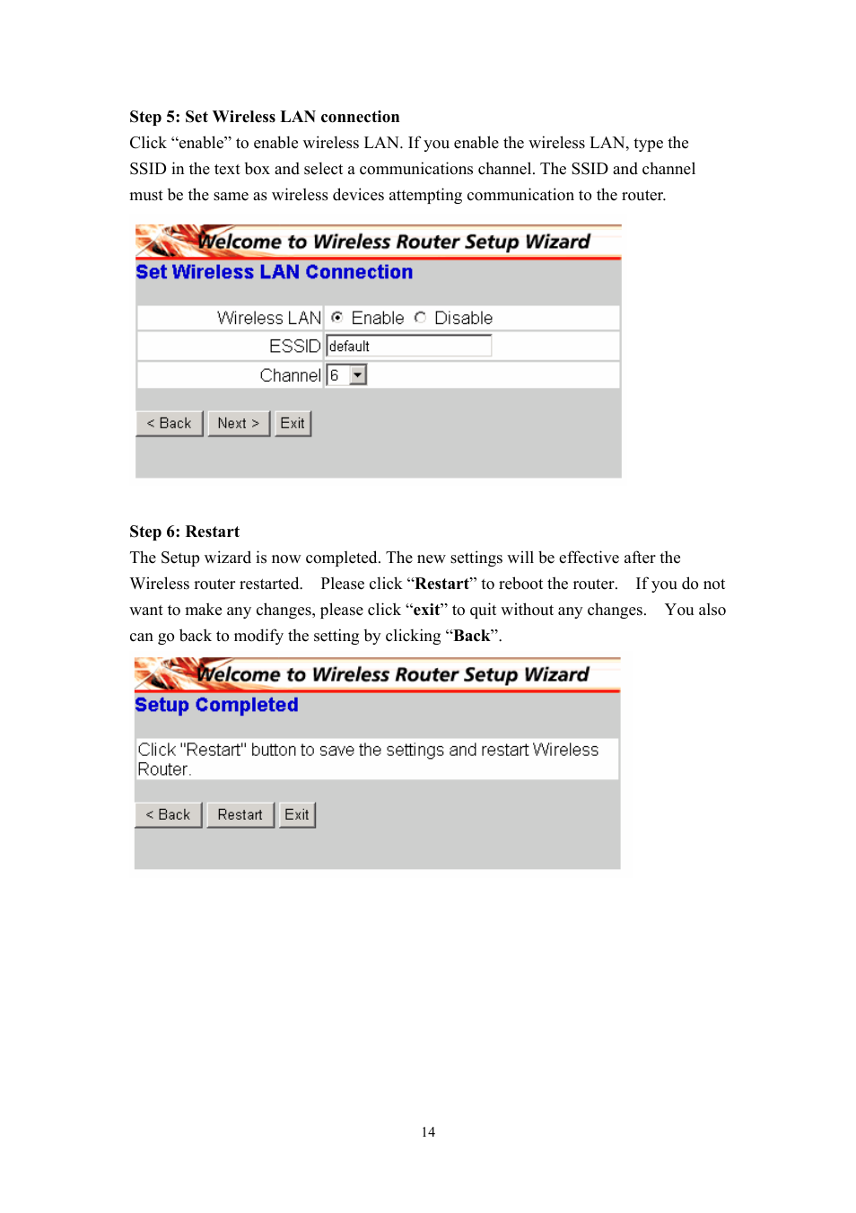 LevelOne WBR-3405TX User Manual | Page 14 / 56