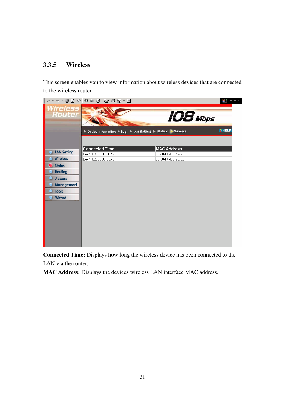5 wireless | LevelOne WBR-3405TX User Manual | Page 31 / 56