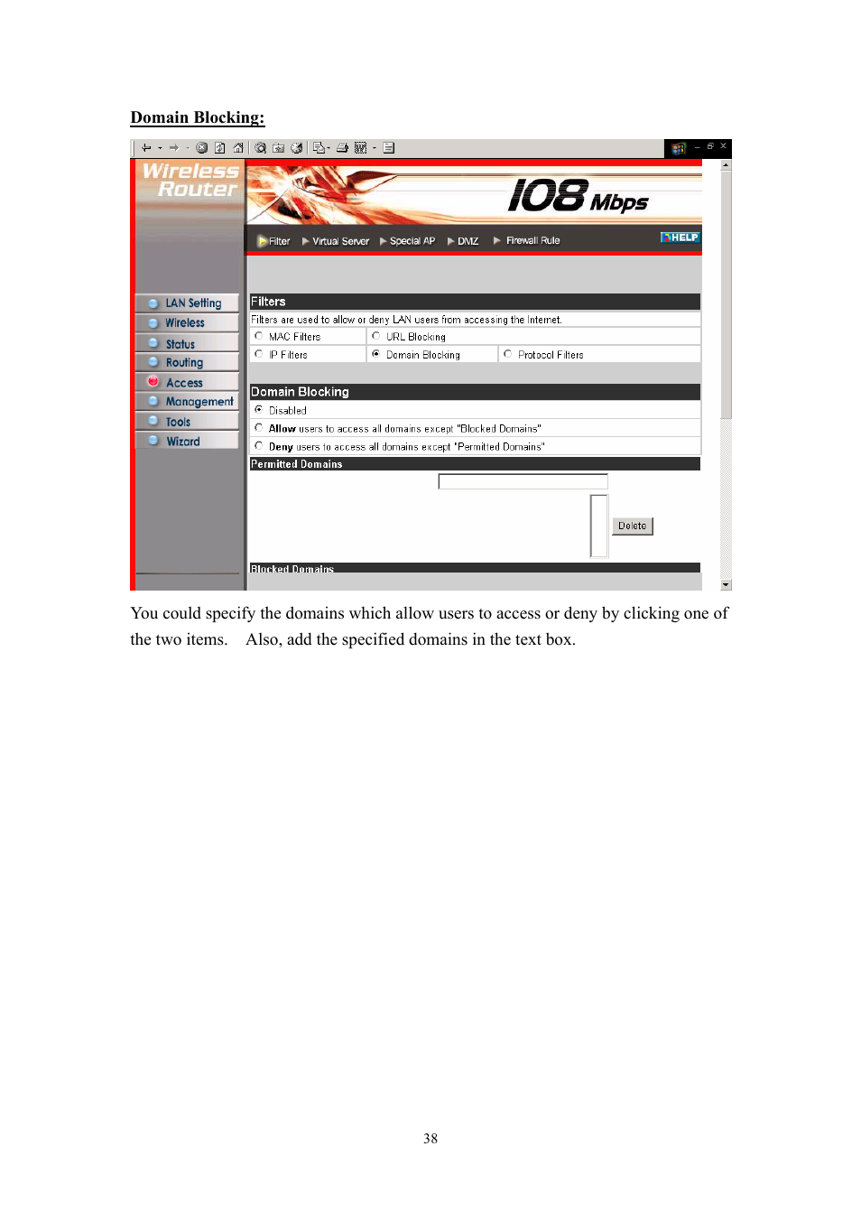 LevelOne WBR-3405TX User Manual | Page 38 / 56