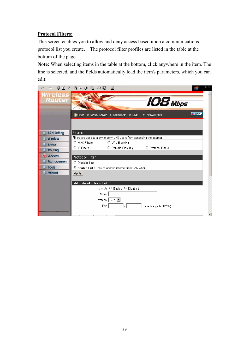 LevelOne WBR-3405TX User Manual | Page 39 / 56