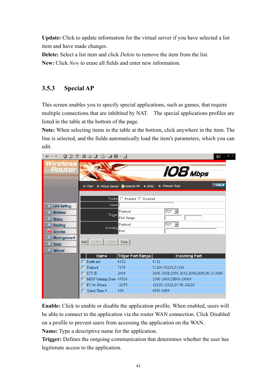 3 special | LevelOne WBR-3405TX User Manual | Page 41 / 56