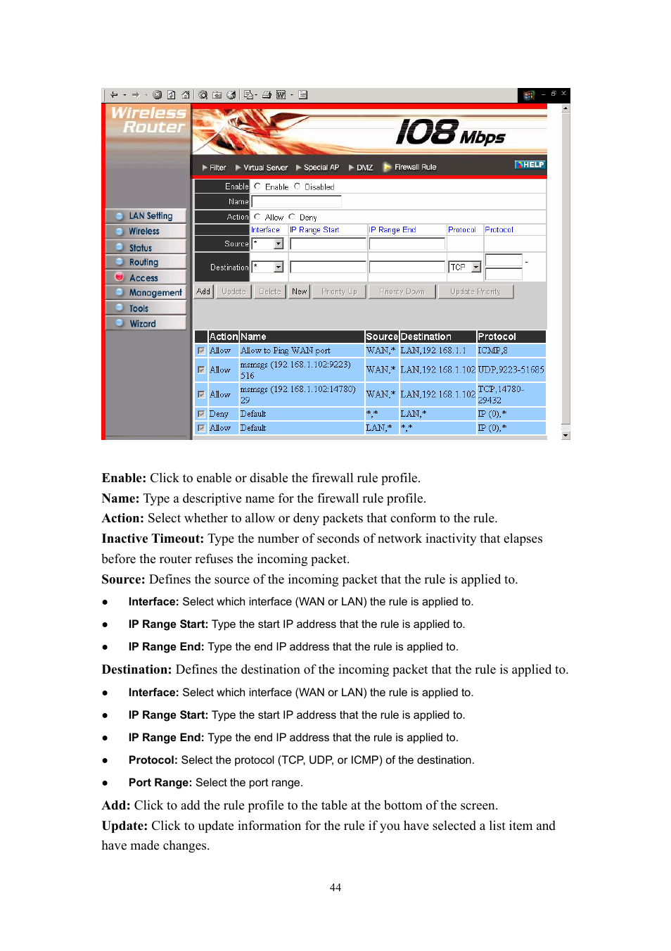 LevelOne WBR-3405TX User Manual | Page 44 / 56