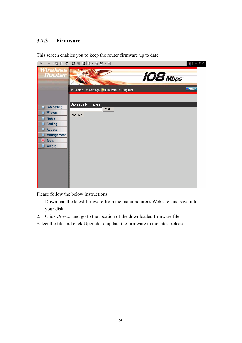 3 firmware | LevelOne WBR-3405TX User Manual | Page 50 / 56
