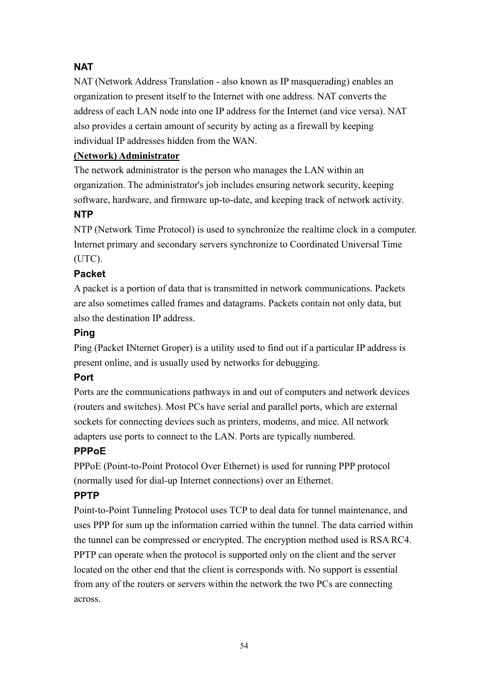 LevelOne WBR-3405TX User Manual | Page 54 / 56