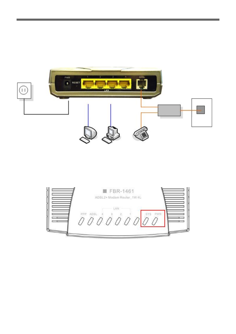 Conexió n de su mó dem/enrutador adsl2, A través del puerto ethernet | LevelOne ADSL2 FBR-1461 User Manual | Page 21 / 79