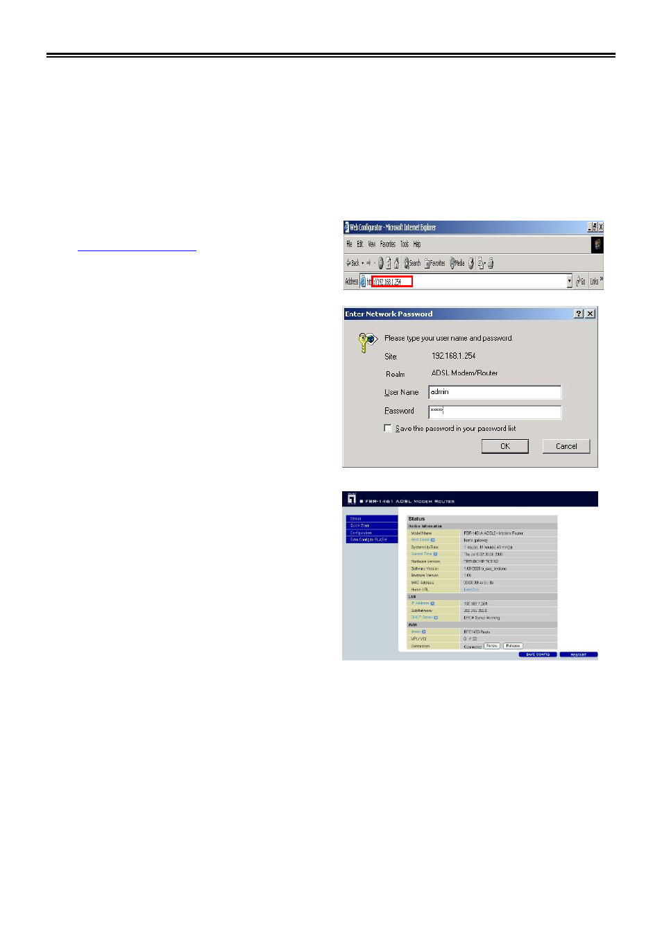 Konfigurering af adsl2+ modem-routeren | LevelOne ADSL2 FBR-1461 User Manual | Page 33 / 79