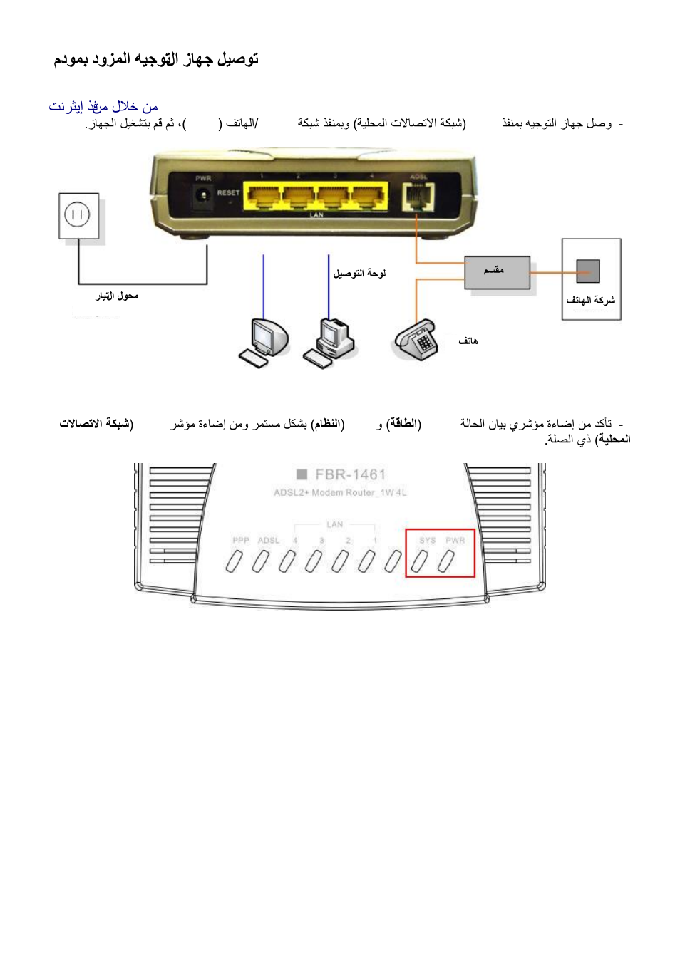 زبهج ميصىت لا مدىمب دوسمنا هيجىت adsl2 | LevelOne ADSL2 FBR-1461 User Manual | Page 76 / 79