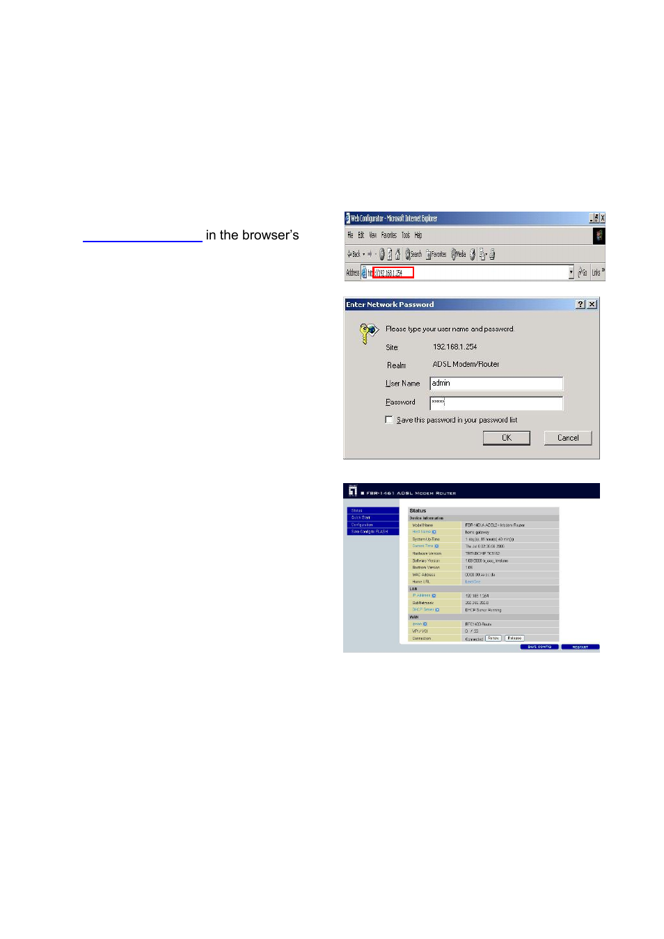 Configuring your adsl2+ modem/router | LevelOne ADSL2 FBR-1461 User Manual | Page 8 / 79