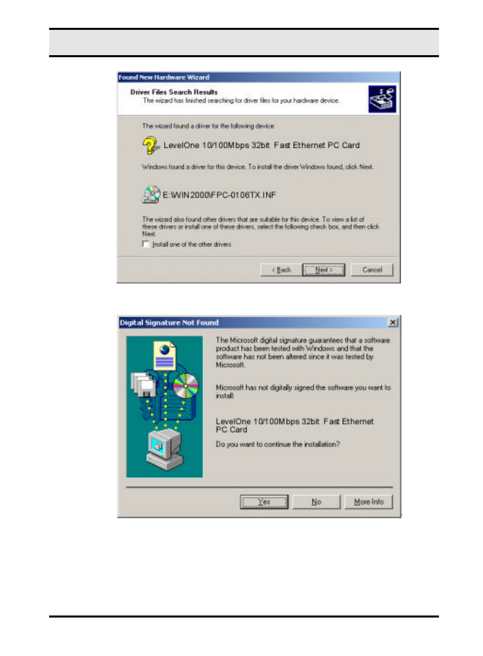 LevelOne 10/100M 32bit Fast Ethernet PC card User Manual | Page 22 / 51
