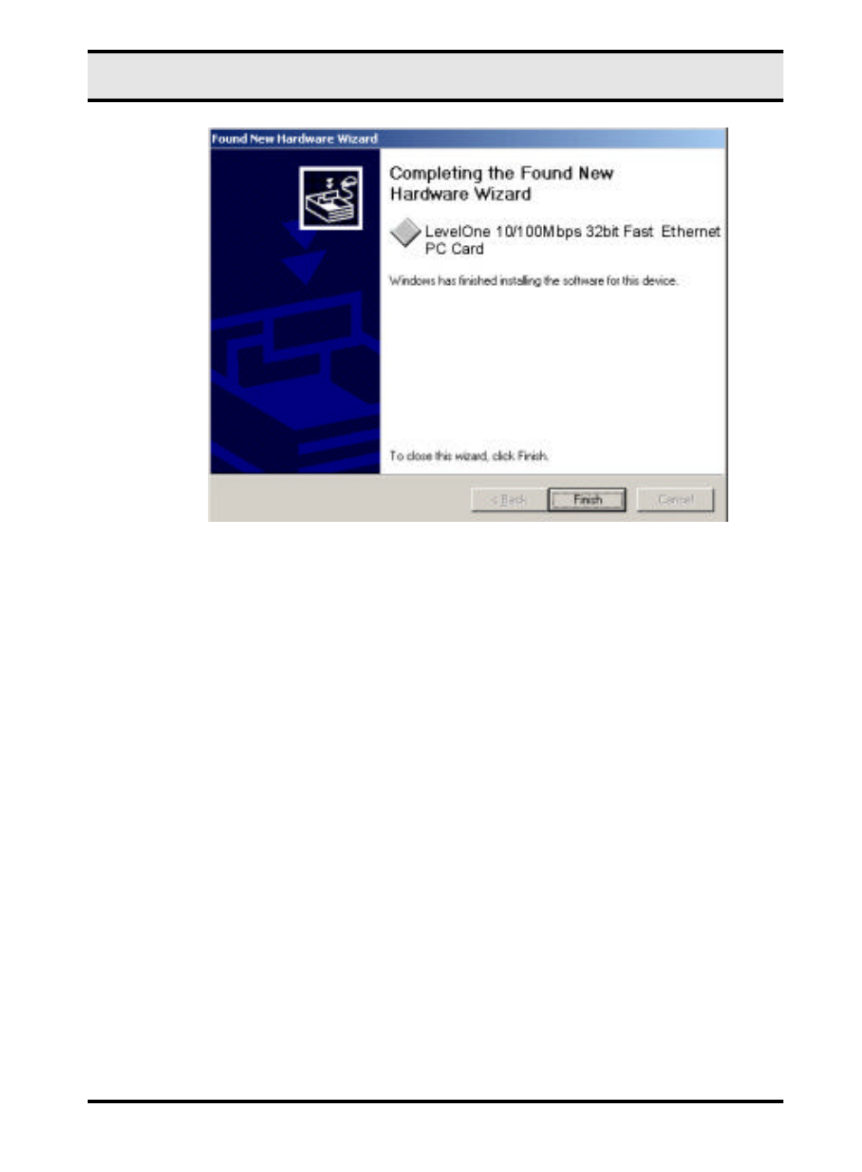 Driver installation for windows me | LevelOne 10/100M 32bit Fast Ethernet PC card User Manual | Page 23 / 51