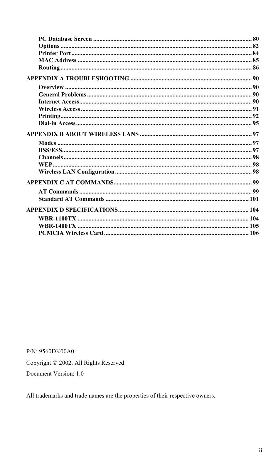 LevelOne WBR-1400TX User Manual | Page 3 / 109