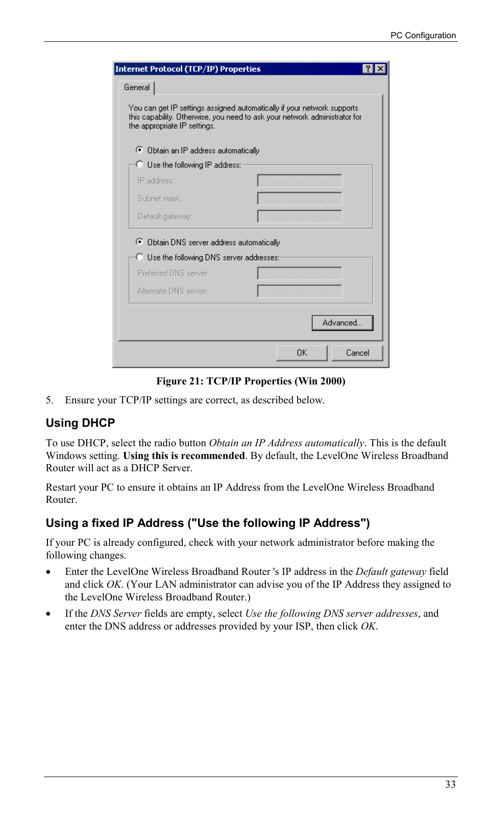LevelOne WBR-1400TX User Manual | Page 36 / 109