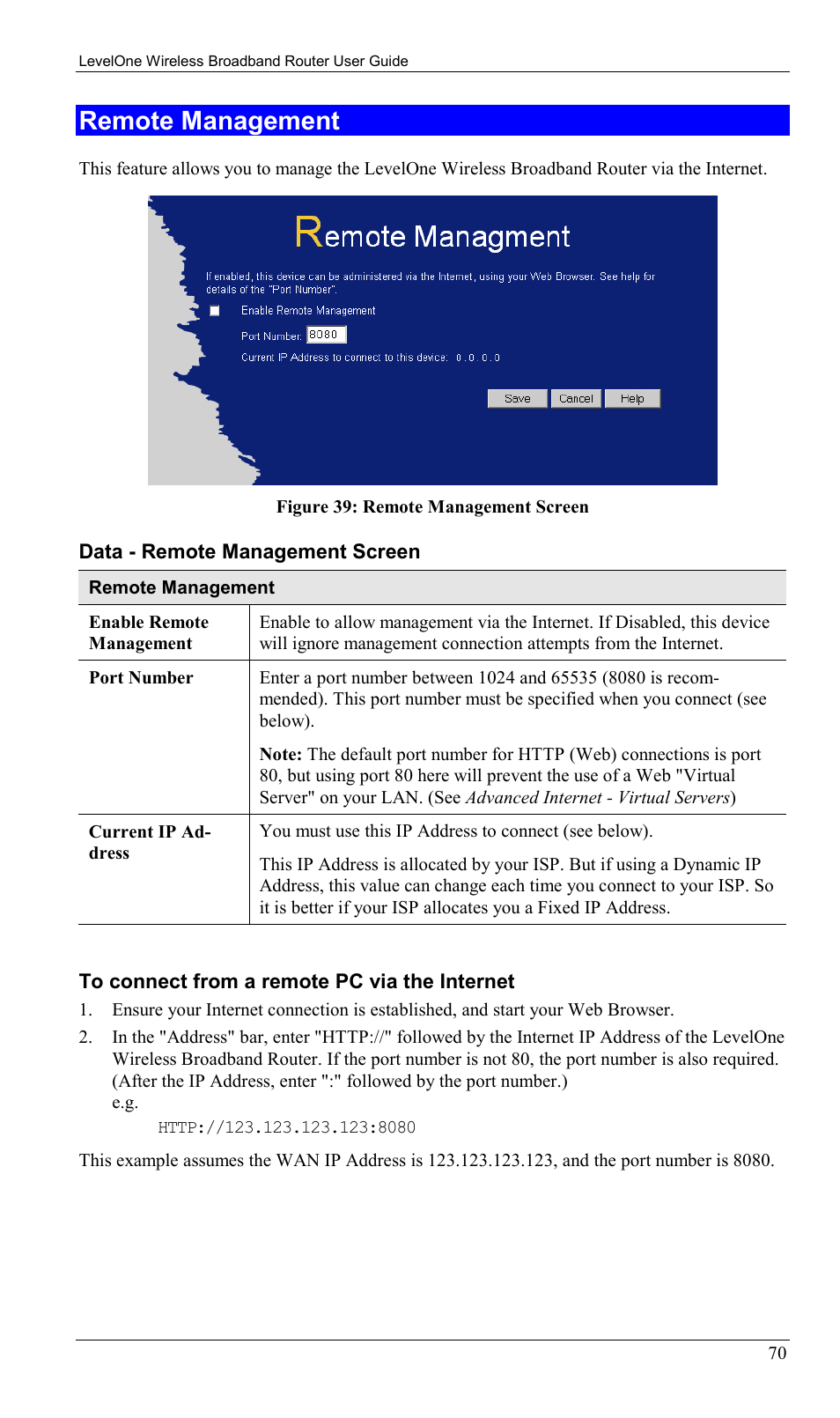 Remote management | LevelOne WBR-1400TX User Manual | Page 73 / 109
