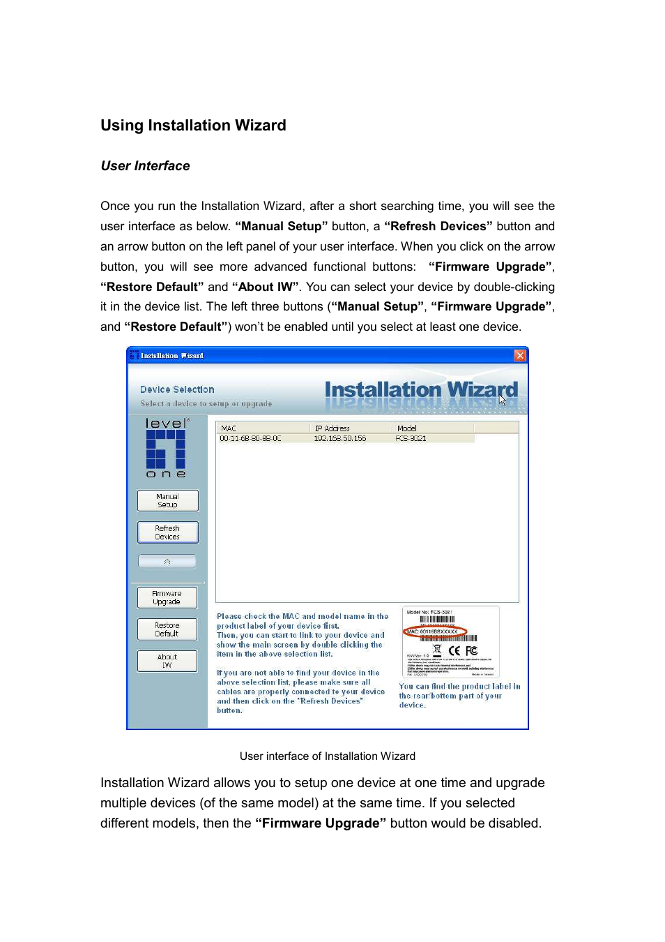 Using installation wizard | LevelOne FCS-5030 User Manual | Page 12 / 114