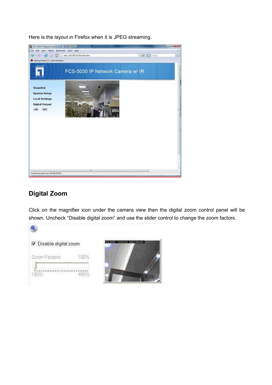 Digital zoom | LevelOne FCS-5030 User Manual | Page 34 / 114