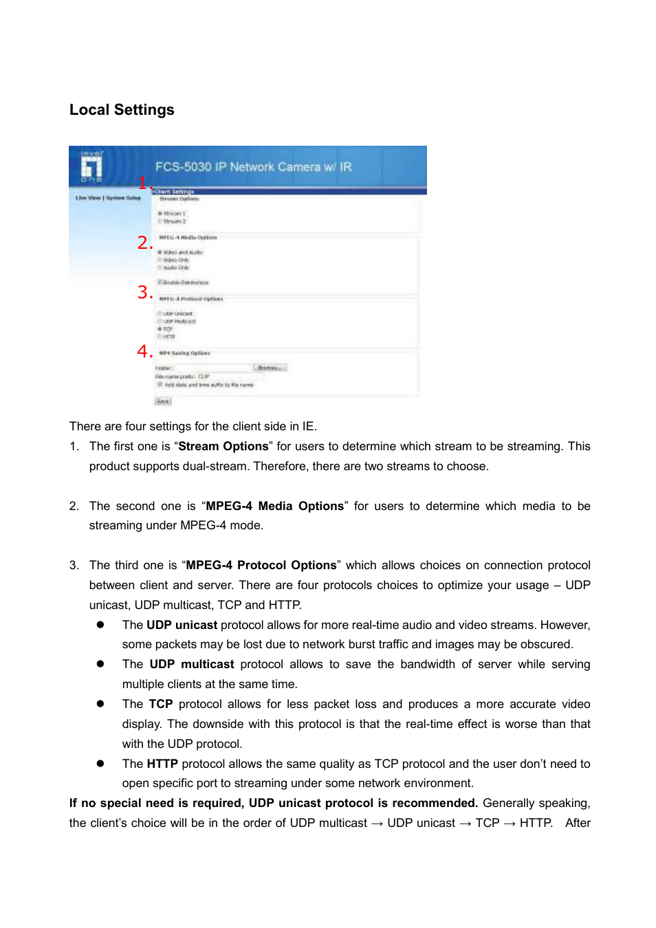 Local settings | LevelOne FCS-5030 User Manual | Page 36 / 114