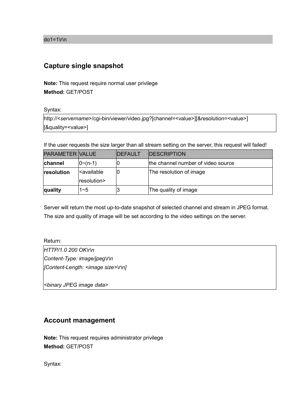 Capture single snapshot, Account management | LevelOne FCS-5030 User Manual | Page 99 / 114