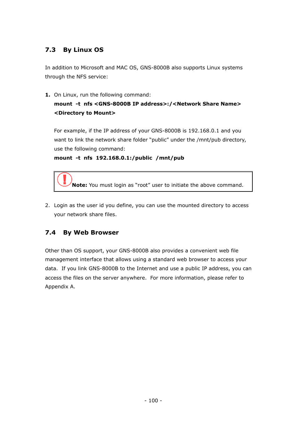 LevelOne 4-bay Sata NAS w/2 Gigabit Ethernet GNS-8000B User Manual | Page 100 / 135