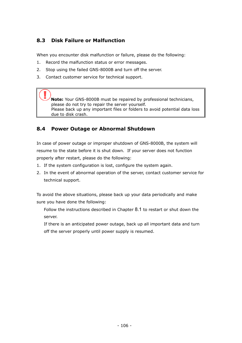 LevelOne 4-bay Sata NAS w/2 Gigabit Ethernet GNS-8000B User Manual | Page 106 / 135