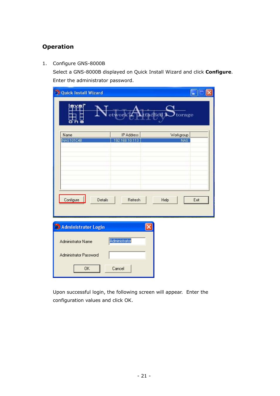 LevelOne 4-bay Sata NAS w/2 Gigabit Ethernet GNS-8000B User Manual | Page 21 / 135