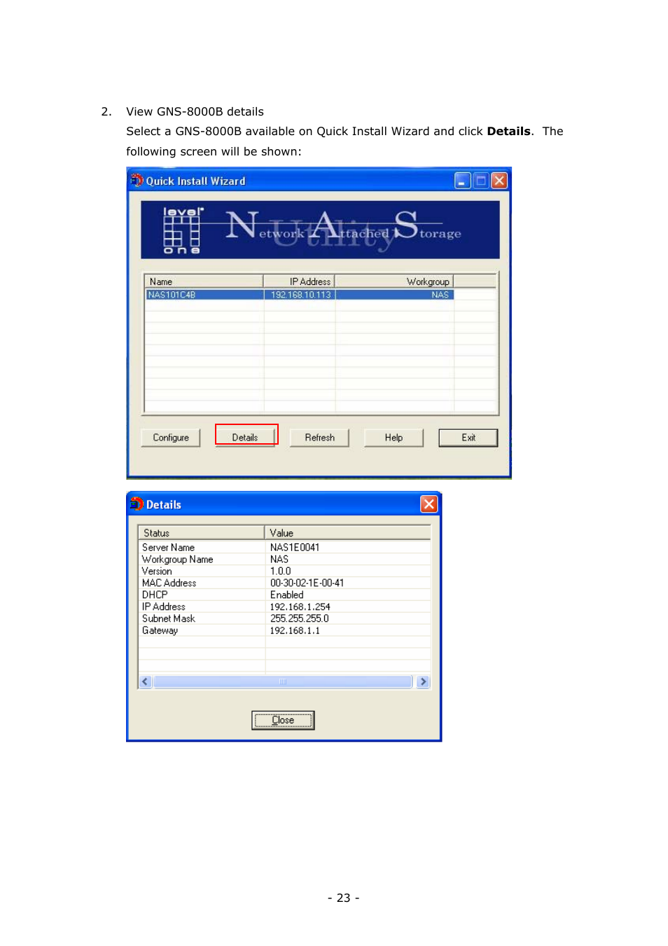 LevelOne 4-bay Sata NAS w/2 Gigabit Ethernet GNS-8000B User Manual | Page 23 / 135