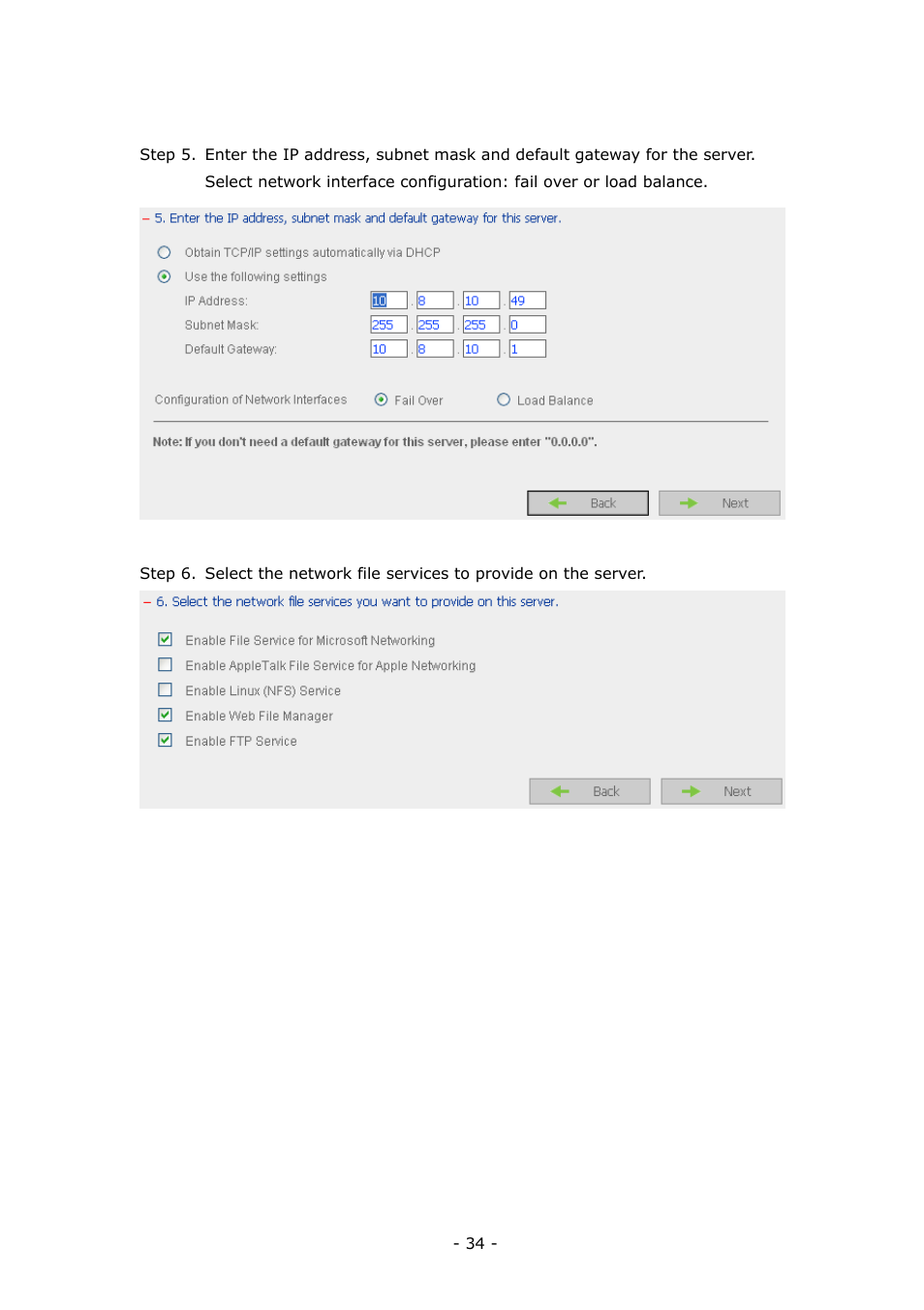 LevelOne 4-bay Sata NAS w/2 Gigabit Ethernet GNS-8000B User Manual | Page 34 / 135