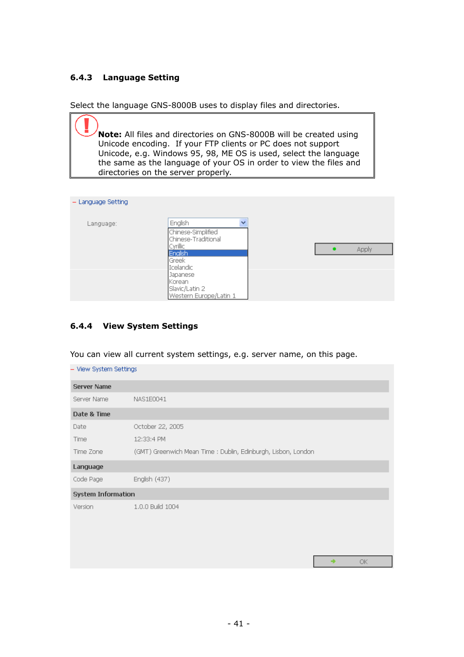 LevelOne 4-bay Sata NAS w/2 Gigabit Ethernet GNS-8000B User Manual | Page 41 / 135
