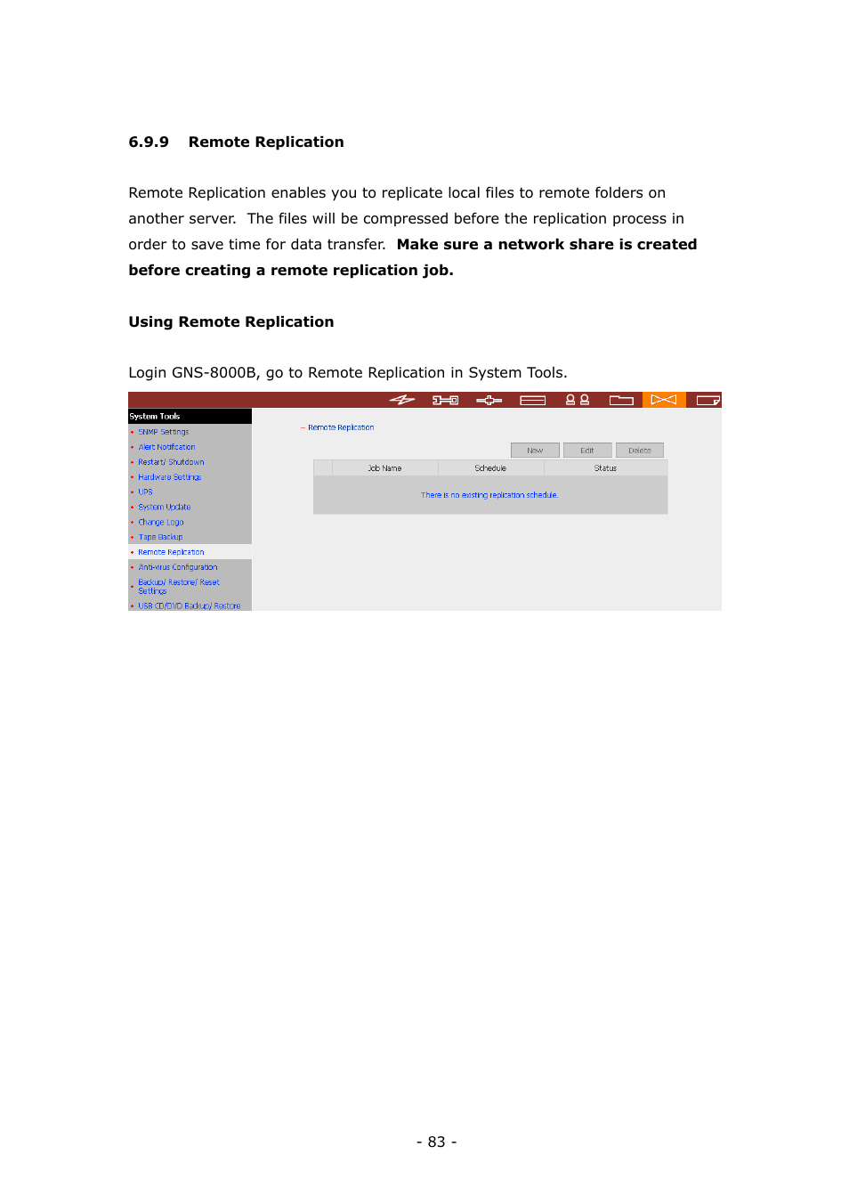 LevelOne 4-bay Sata NAS w/2 Gigabit Ethernet GNS-8000B User Manual | Page 83 / 135