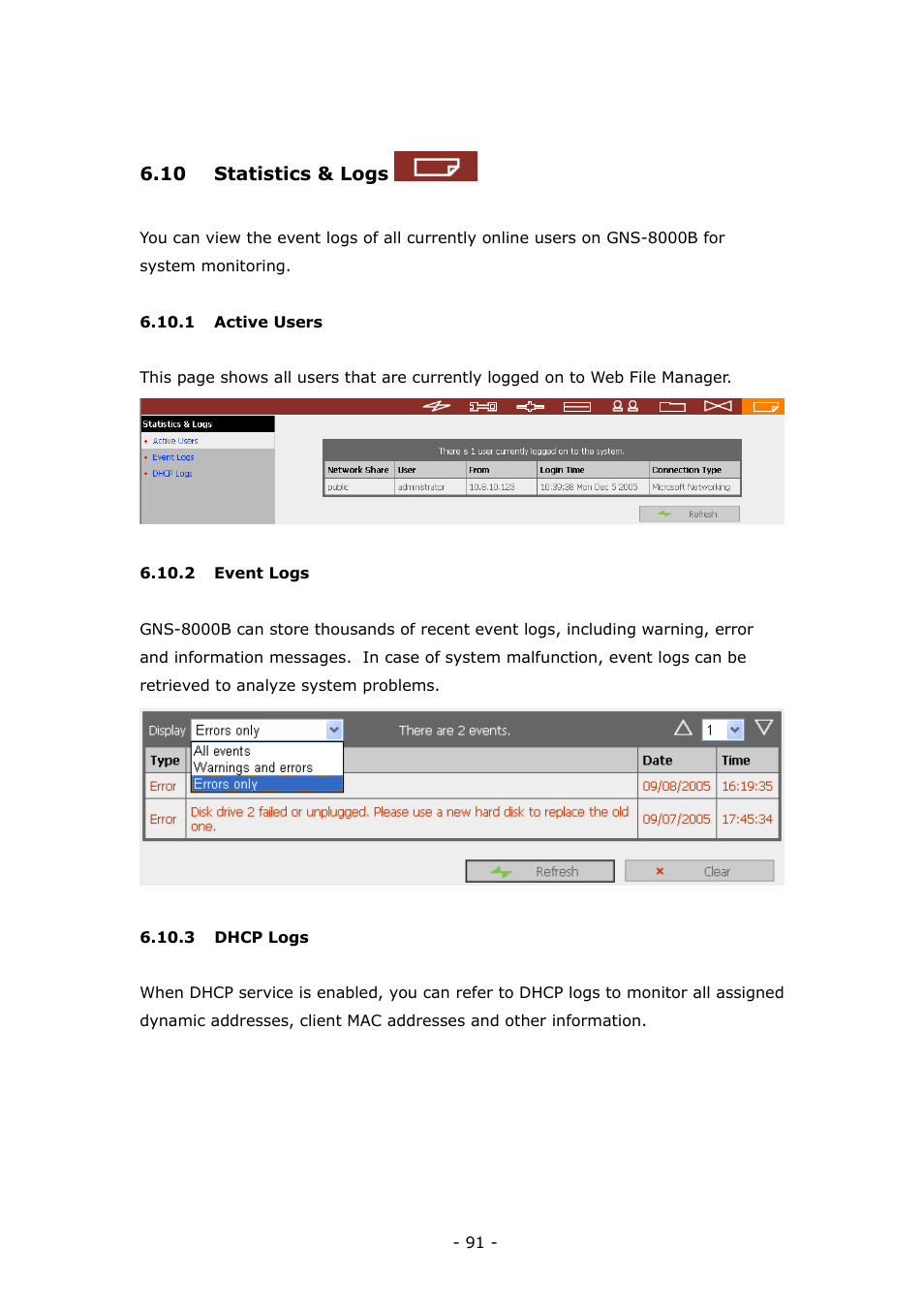 LevelOne 4-bay Sata NAS w/2 Gigabit Ethernet GNS-8000B User Manual | Page 91 / 135
