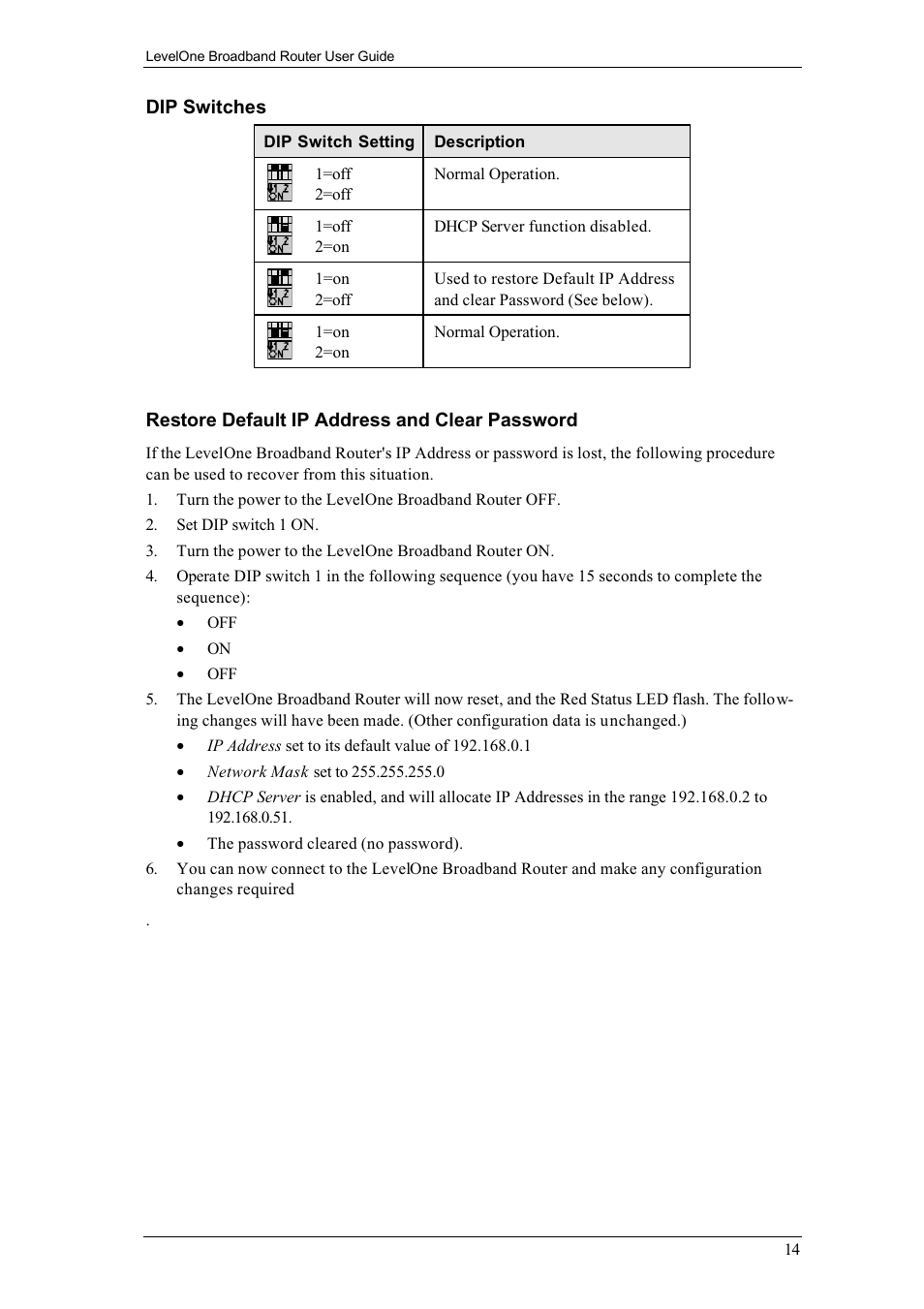 LevelOne FBR-1400TX User Manual | Page 18 / 93