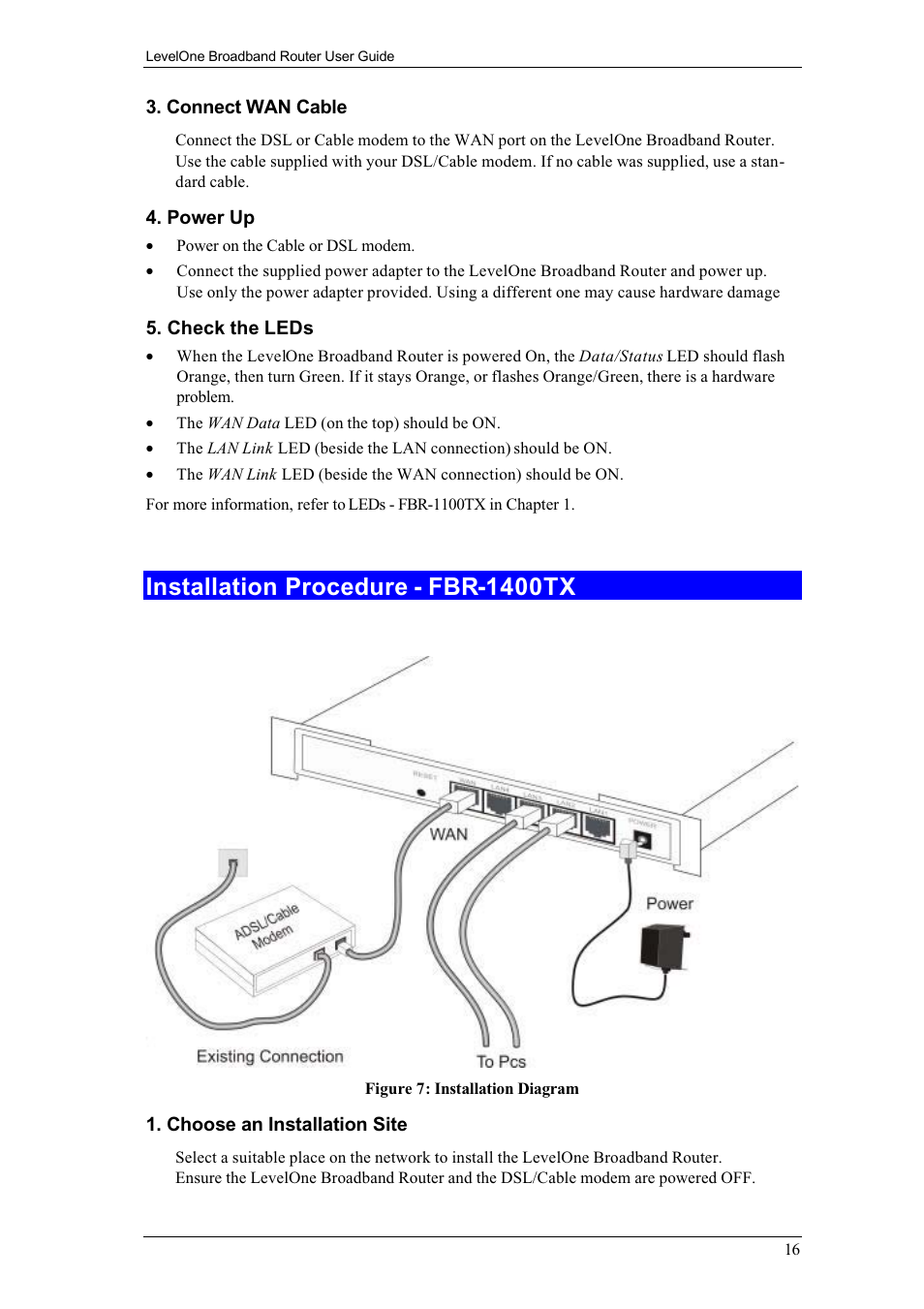 Installation procedure - fbr-1400tx | LevelOne FBR-1400TX User Manual | Page 20 / 93