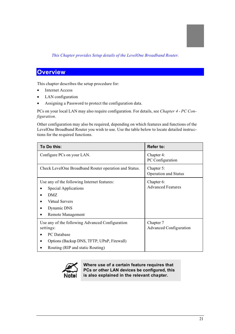 Setup | LevelOne FBR-1400TX User Manual | Page 25 / 93