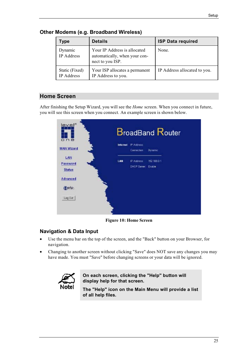 Home screen | LevelOne FBR-1400TX User Manual | Page 29 / 93