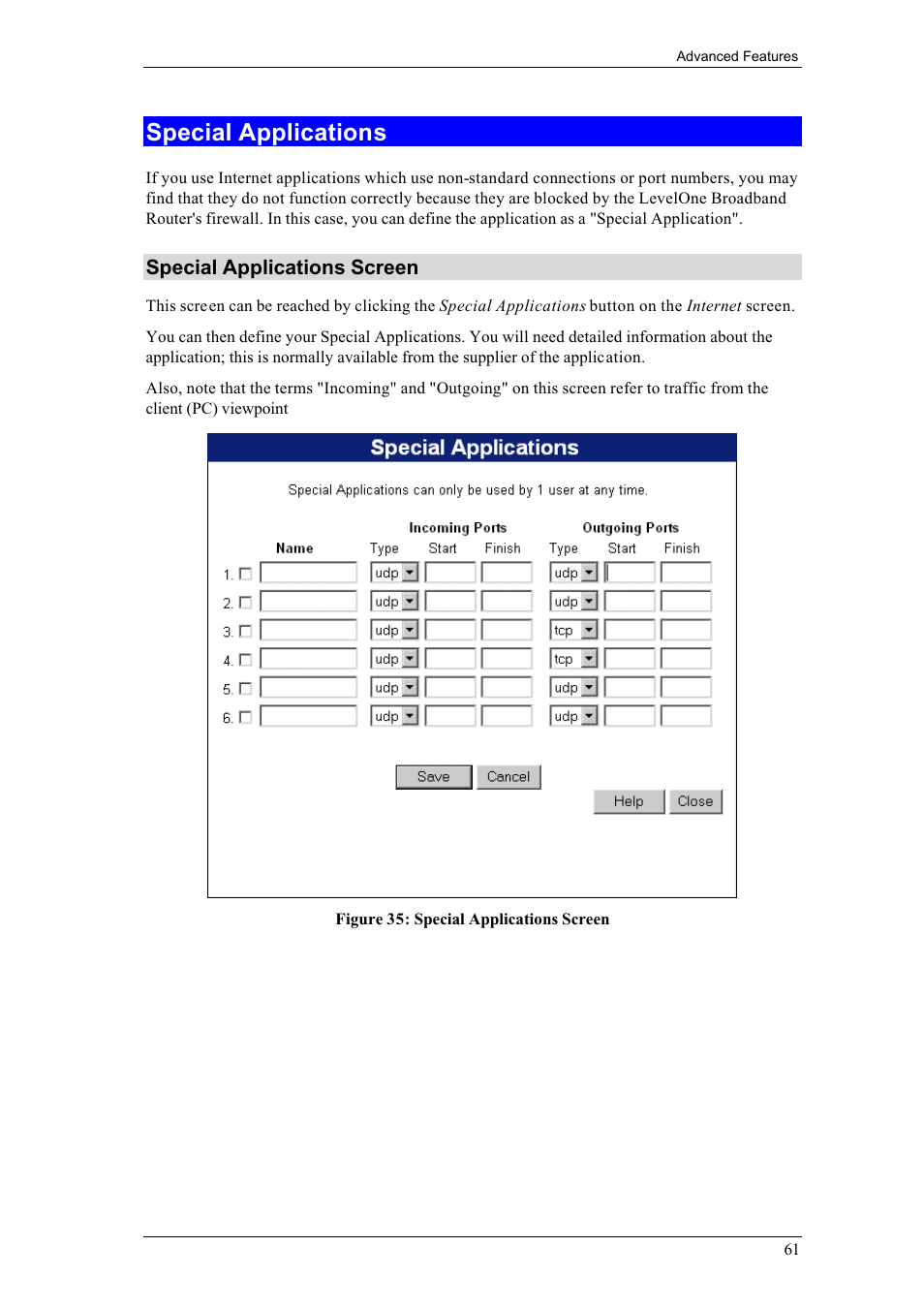 Special applications | LevelOne FBR-1400TX User Manual | Page 65 / 93