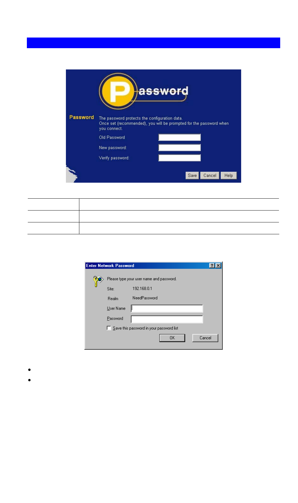 Password screen | LevelOne WBR-3407 11g User Manual | Page 24 / 99