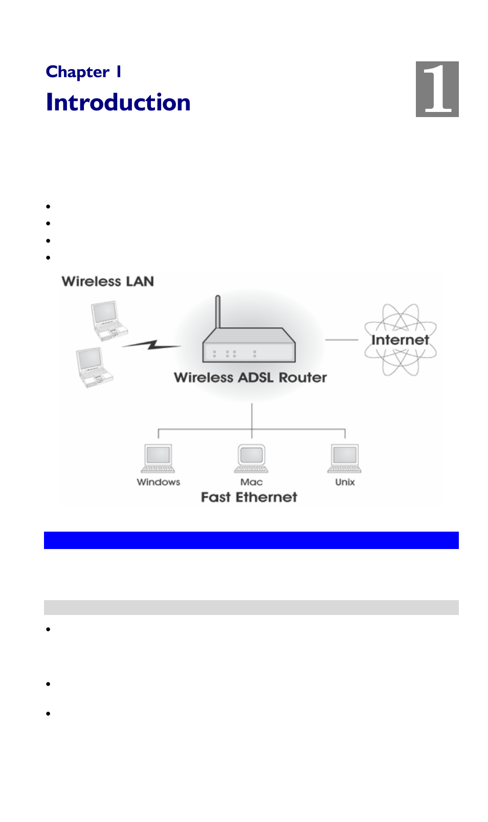 Chapter 1 introduction, Wbr-3407 features, Introduction | Chapter 1 | LevelOne WBR-3407 User Manual | Page 4 / 99