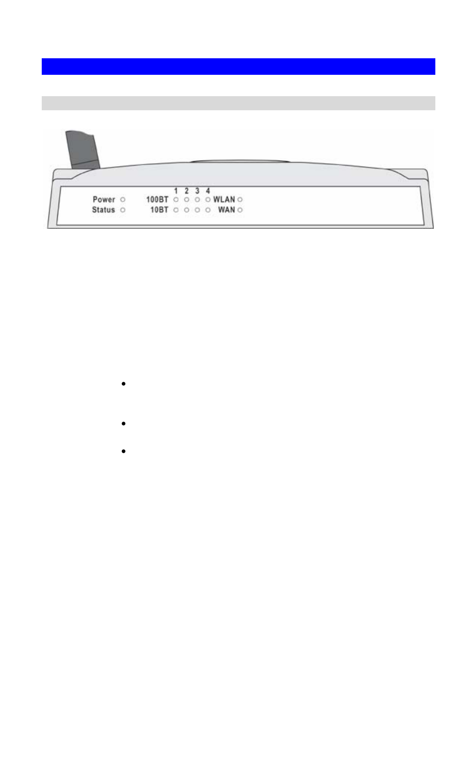 Physical details, Front-mounted leds | LevelOne WBR-3407 User Manual | Page 7 / 99