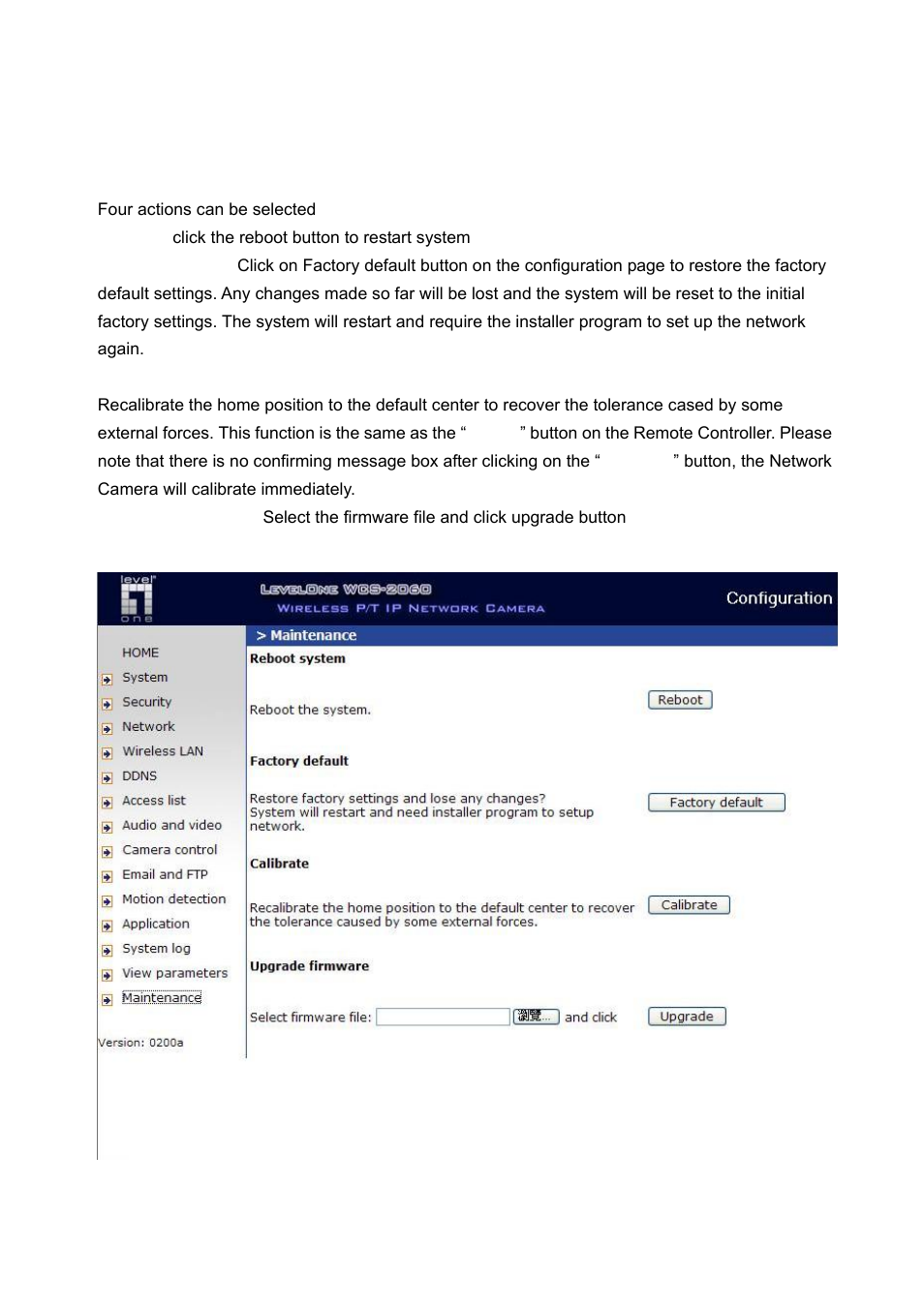 Maintenance | LevelOne WCS-2060 User Manual | Page 47 / 75