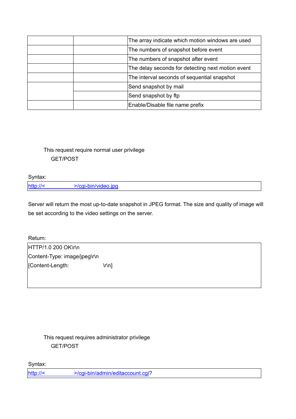 Capture single snapshot, Account management | LevelOne WCS-2060 User Manual | Page 64 / 75
