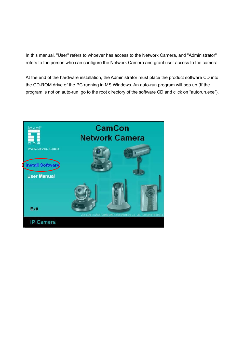 Software installation | LevelOne WCS-2060 User Manual | Page 8 / 75