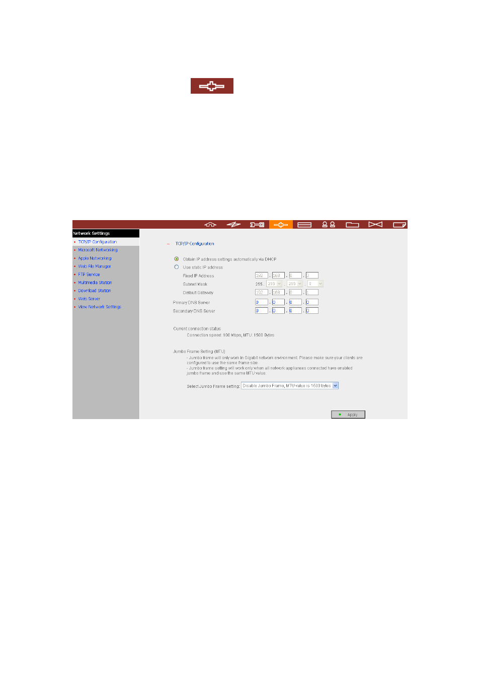Network settings, Tcp/ ip configuration | LevelOne 2-Bay SATA HDD w/ Gigabit Ethernet FNS-5000B User Manual | Page 39 / 108