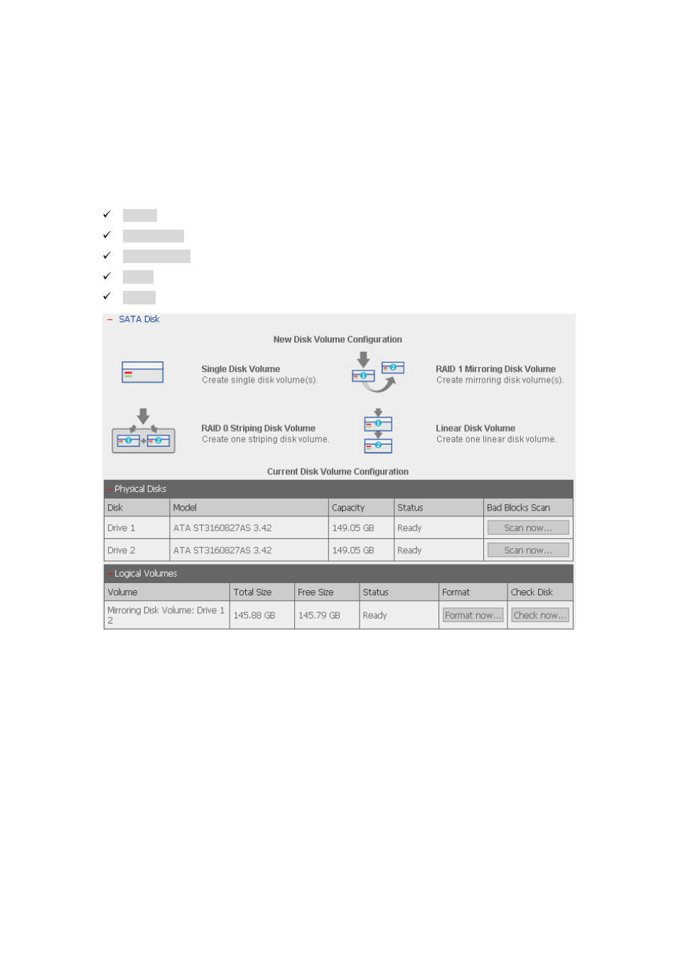Sata disk | LevelOne 2-Bay SATA HDD w/ Gigabit Ethernet FNS-5000B User Manual | Page 48 / 108