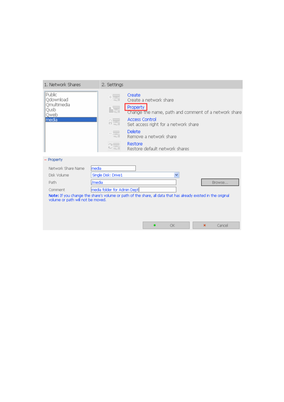 Property | LevelOne 2-Bay SATA HDD w/ Gigabit Ethernet FNS-5000B User Manual | Page 64 / 108