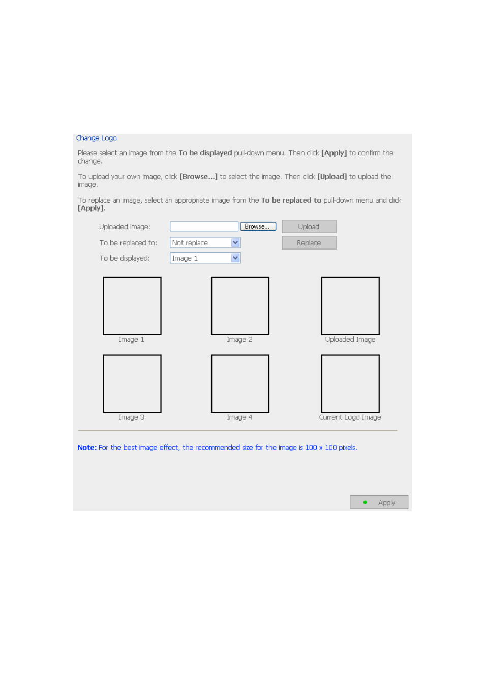 Change logo | LevelOne 2-Bay SATA HDD w/ Gigabit Ethernet FNS-5000B User Manual | Page 71 / 108